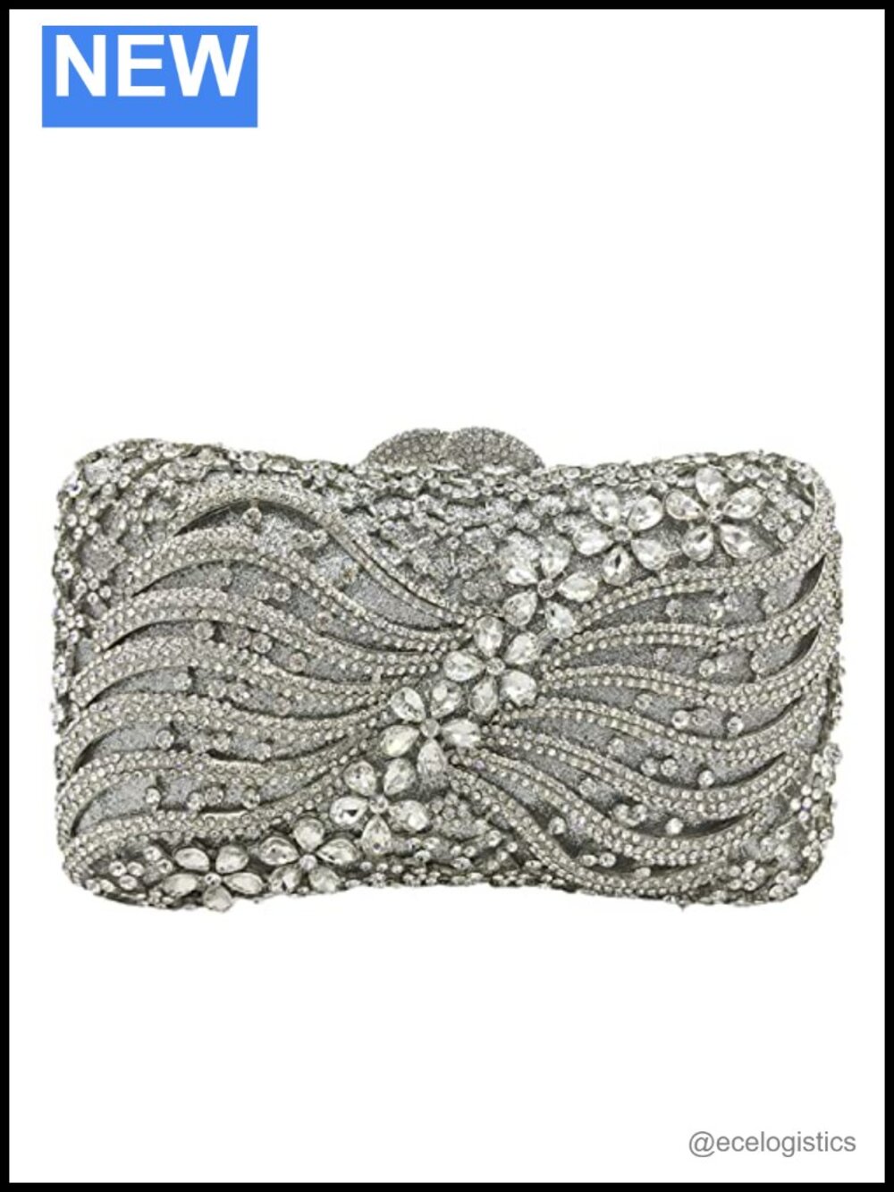 Crystal Clutch Evening Bag Rhinestone Bridal Party Purse